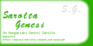 sarolta gencsi business card